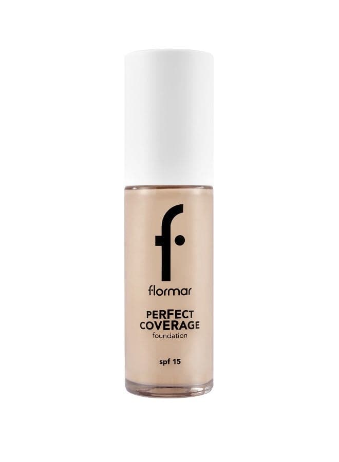 Perfect Coverage Foundation – 105 Porcelain Ivory – Soft Rich Texture, Smooth-Looking Skin, Up to 12H Fresh Wear, SPF 15 Porcelain Ivory
