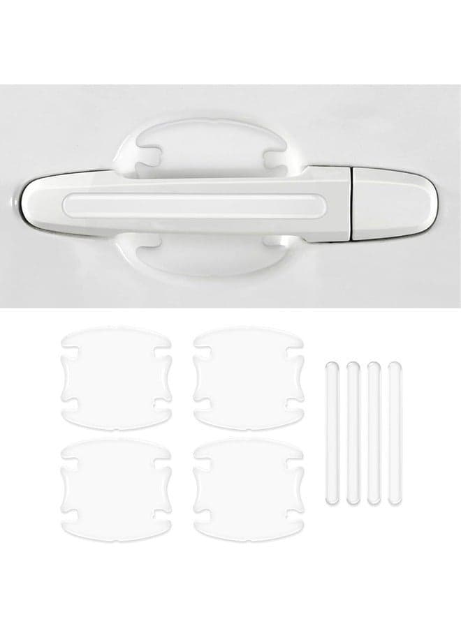 8Pcs Car Door Cup Protector, Car Door Handle Bowl Sticker for Non-Marking Auto Door Handle Protective Film, Clear Paint Protection Film