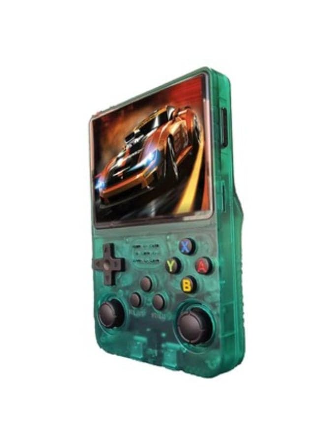 R36 S Game Green Console 3.5 Inch Portable Retro Game Console Built-in 15000+ Games Open Source Linux System With 64GB Memory Card Video Games Console Toys And Games IPS Screen