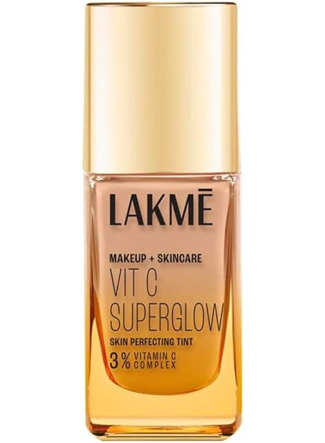 Makeup+Skincare VitC Superglow Skin Perfecting Natural Liquid Tint, Medium Coverage, Neutral Nude N200, 25ml (All Skin Type)