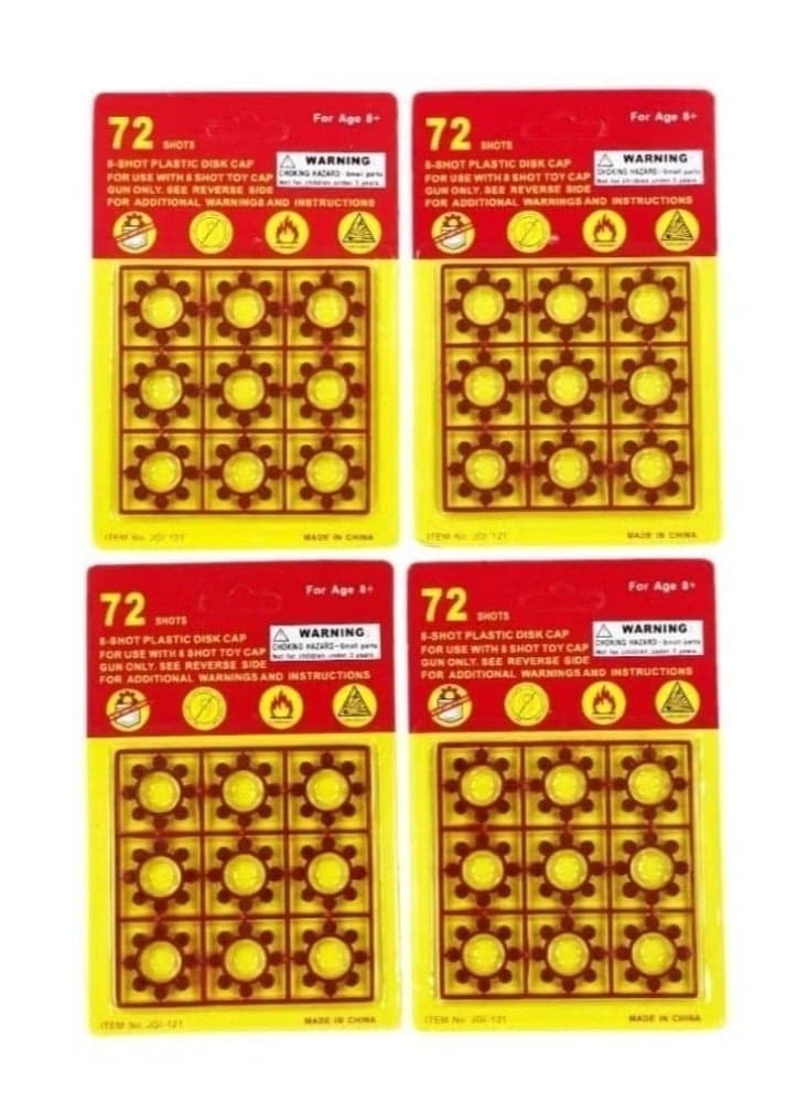 4 SHOT PLASTIC RING/DISC CAPS