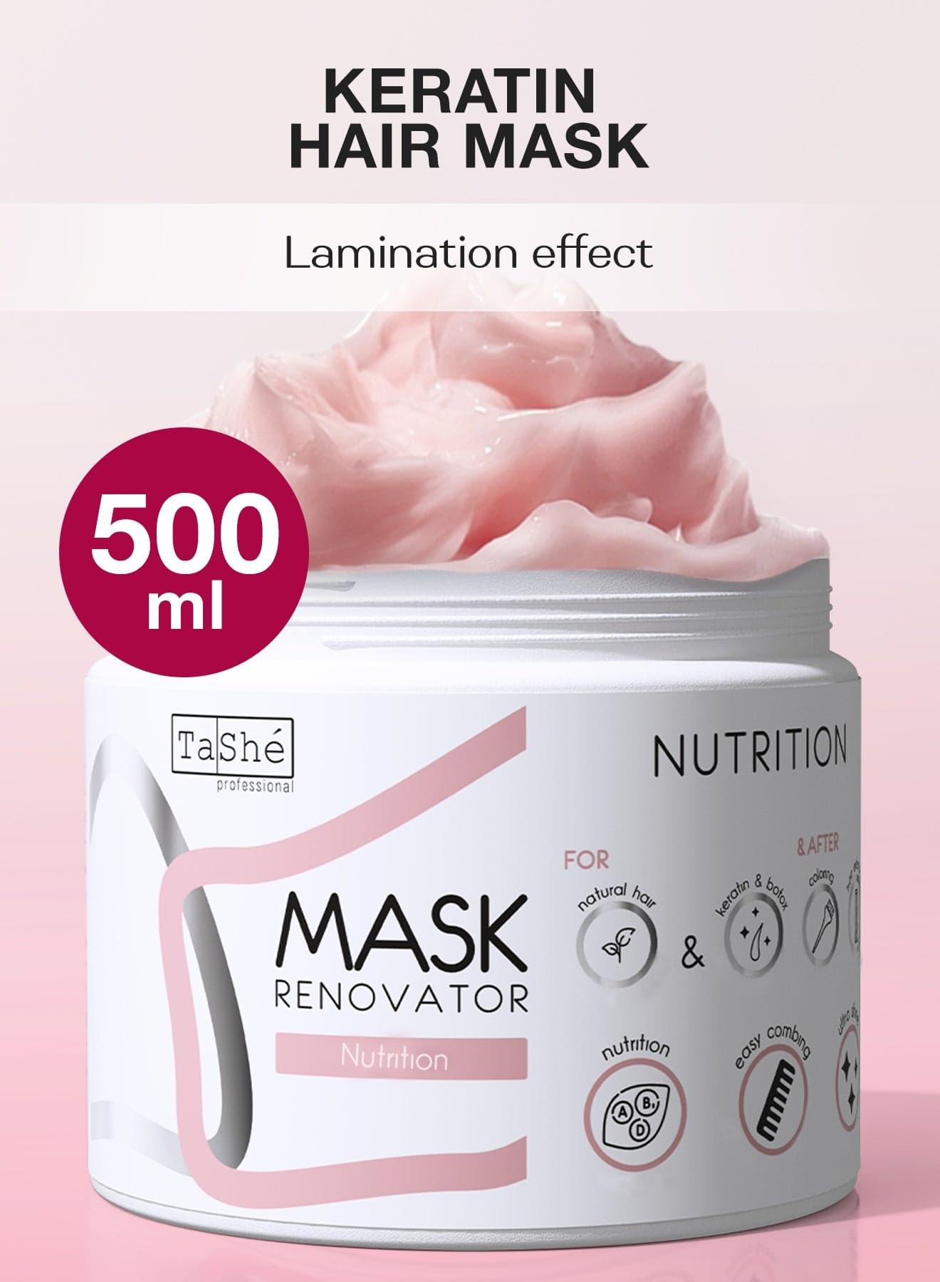 Flario Restorative & Nourishing Hair Mask, 500ml, Silicone Free, With Avocado And Coconut Oil, For Dry And Damaged Hair, Deep Nourish And Repair Hair