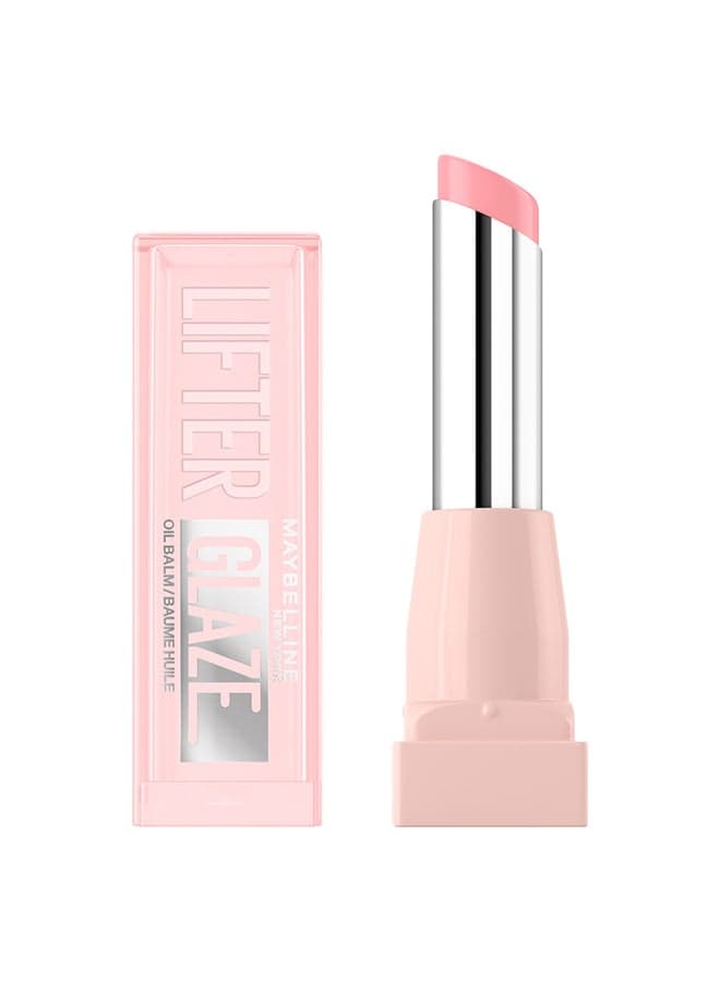 Maybelline New York Lifter Glaze Oil Balm, Hydrating Oil Balm With Hyaluronic Acid, Up to 24H Hydration, Pink Drip 002