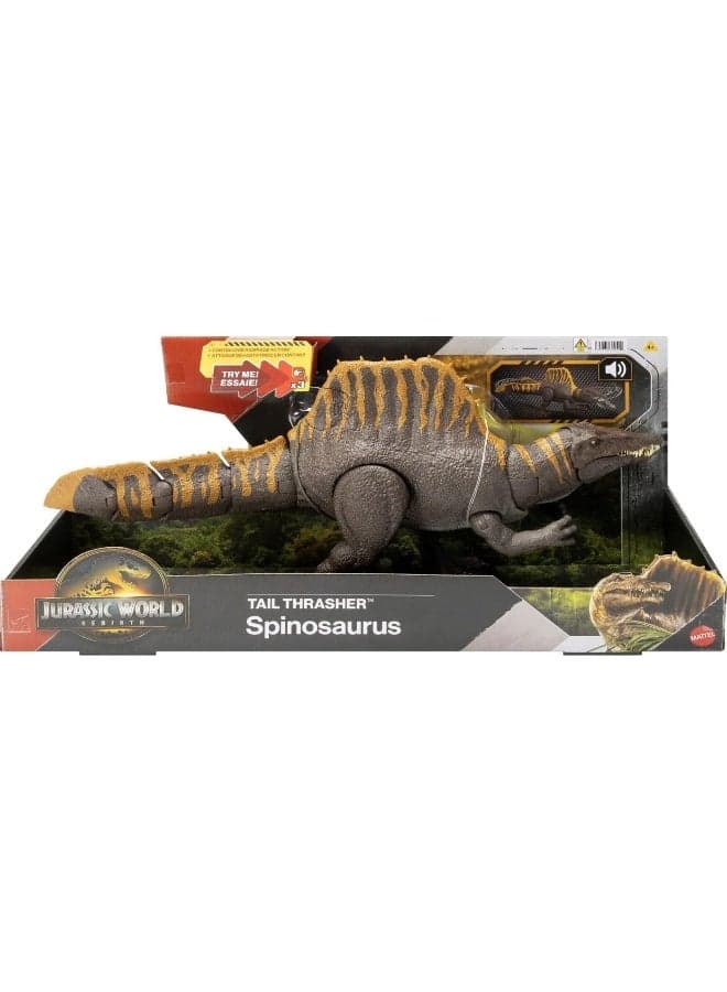 Jurassic World Rebirth Tail Thrasher Spinosaurus Action Figure (53.44 x 24. 41 cm)