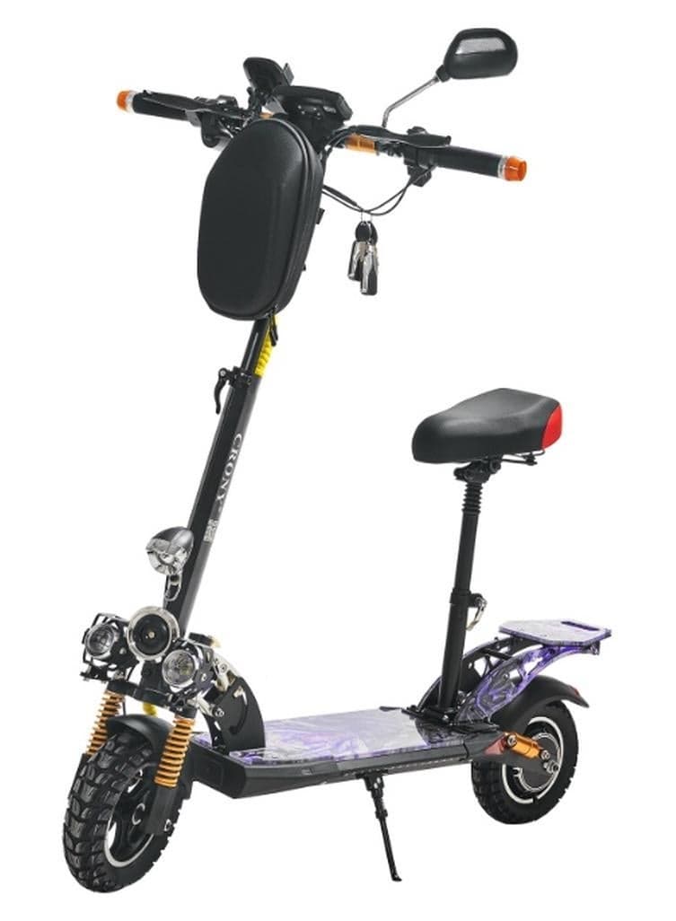 1500W LED Electric Scooter – Up to 68KM/H Speed, 45KM Range, 48V/12AH Battery, Triple LED Headlamps, Bluetooth Speaker, Wide LCD Display, Dual Suspension, Dual Disc Brakes, Aluminum Alloy Frame, 10” Wear-Resistant Anti-Slip Tires, 120KG Capacity, Quick 4-6H Charging – Perfect for Commutes & Adventures