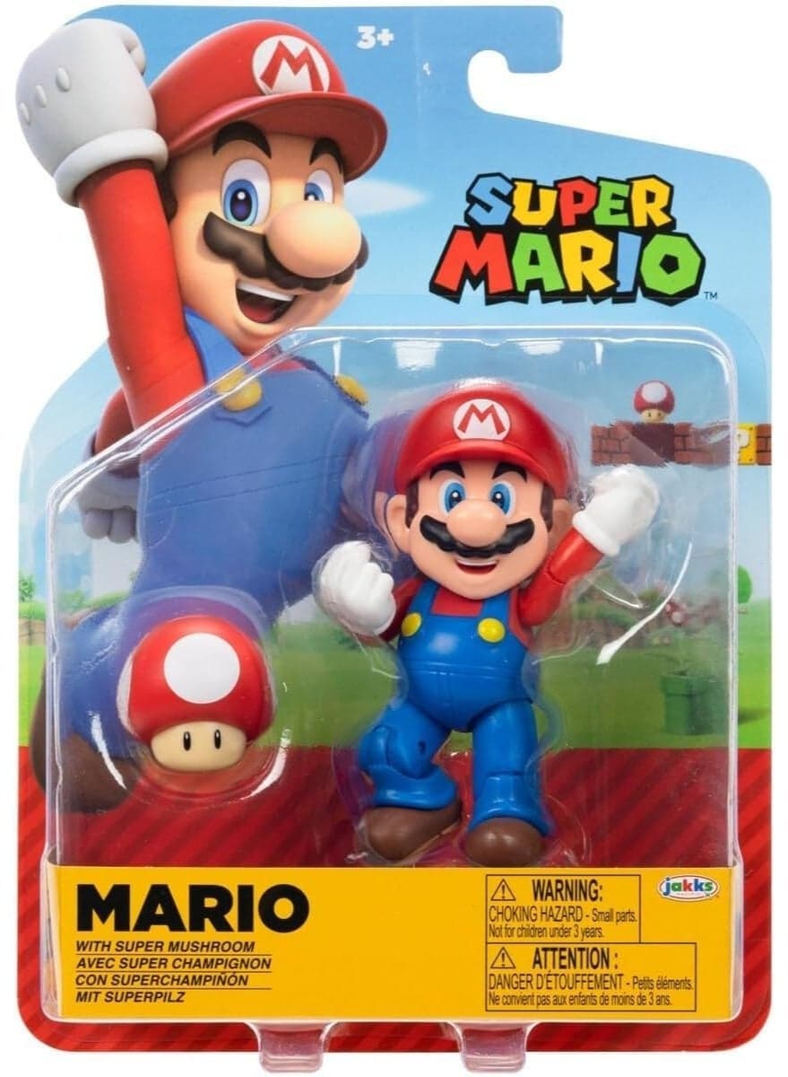Nintendo Super Mario Limited Edition 2.5-Inch Figure Set, Pack of 4, Assorted Styles