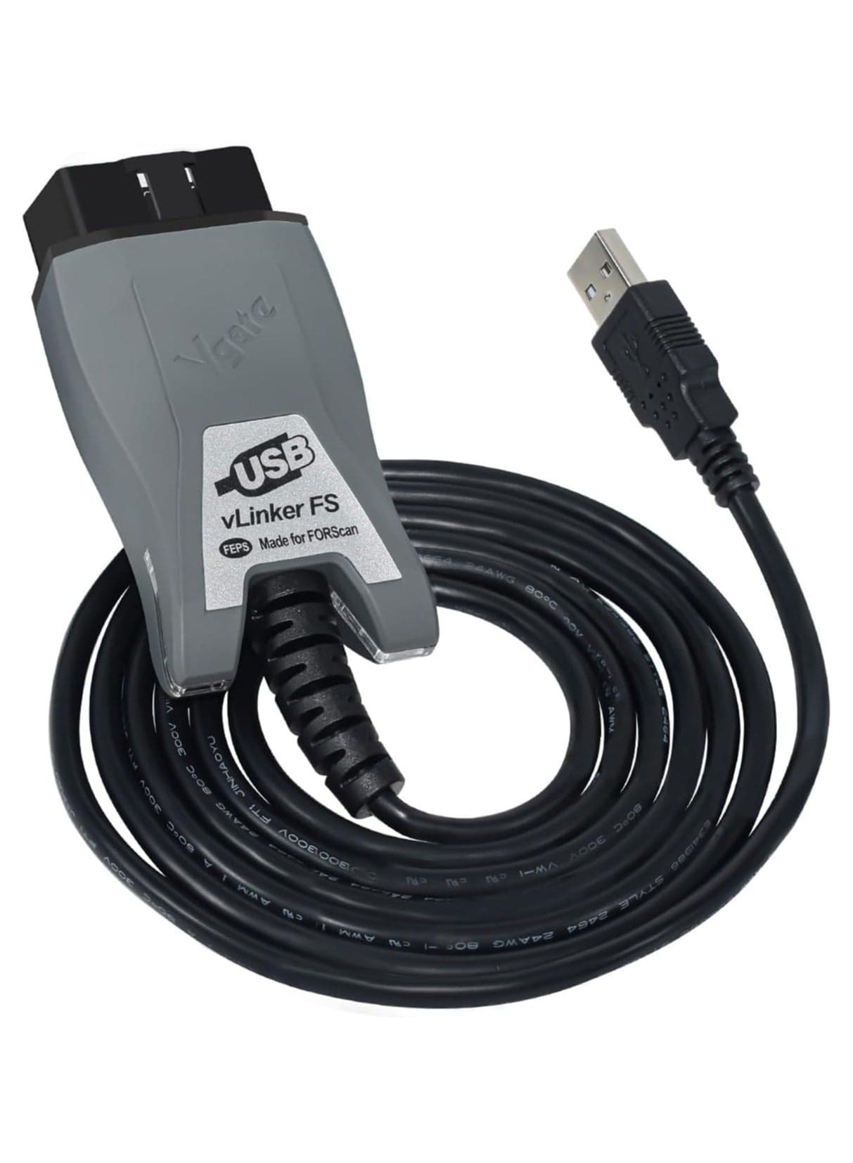 VLinker Vgate FS USB OBD2 Adapter Diagnostic Tool For FORScan HS/MS-CAN Car Auto Switch ECU Programming & Modification Hacker-Proof Unlock Advanced And Hidden Functions