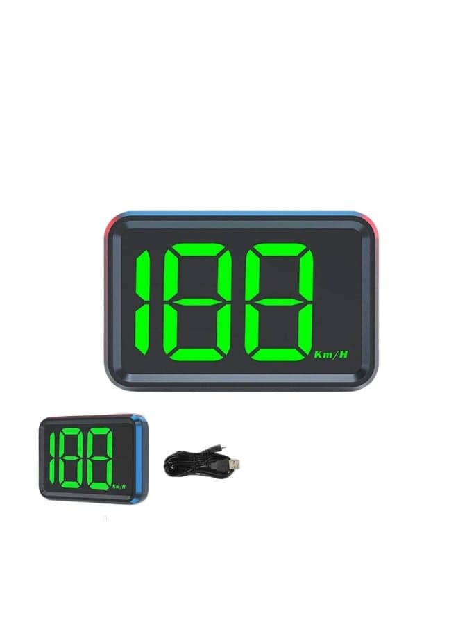 GPS Car HUD Display, Universal Speedometer for All Vehicles, Plug & Play, Big Font Green LED Display, Real-Time Speed Warning for Cars, Trucks, EVs 1.96 * 2.98 * 0.63in.