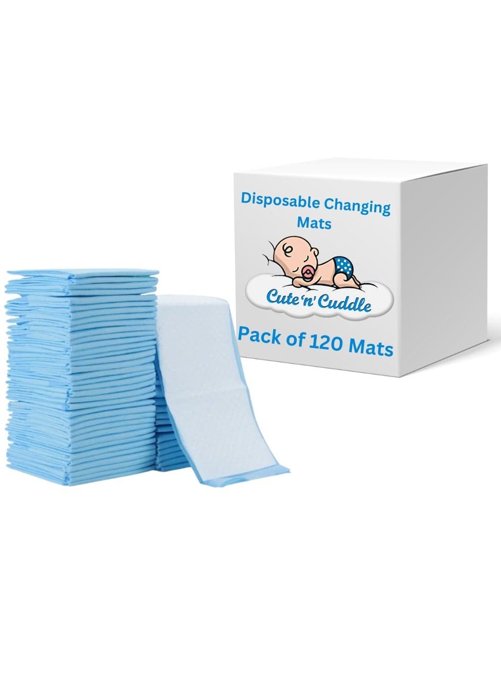 Pack Of 120 Disposable Changing pads For Baby, 60 CM X 45 CM