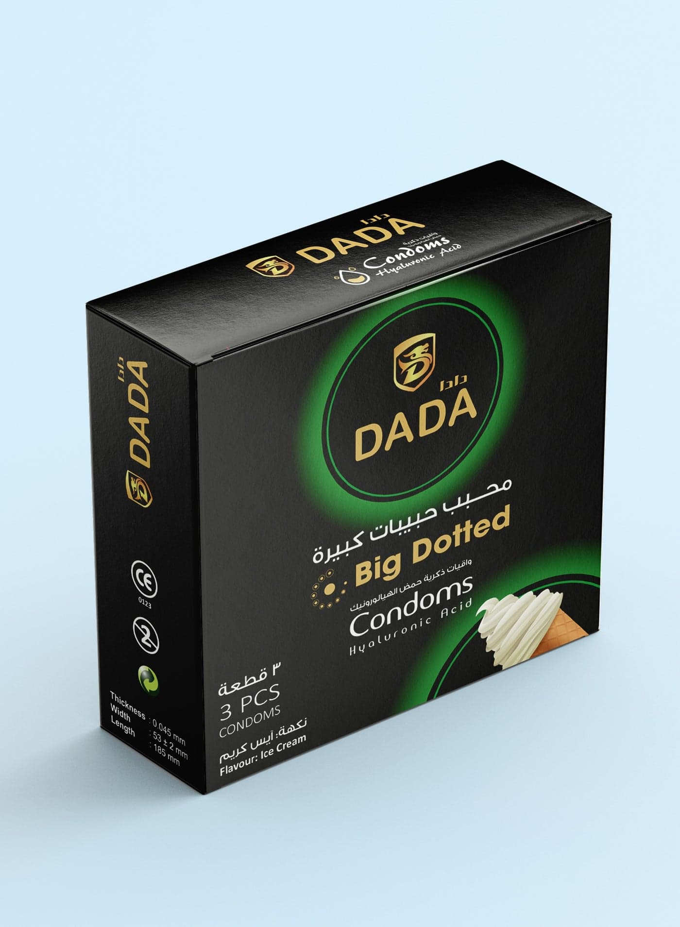 Dada Pack of 3's big Dotted Condoms