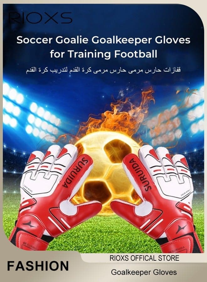 Sport Goalie Gloves,Size 9 Goal Keeping Gloves For Youth Adult,Football Goalkeeper Gloves,Breathable Soccer Goalie Gloves,Training Soccer Gloves With Strong Grip Palms To Give Splendid Protection