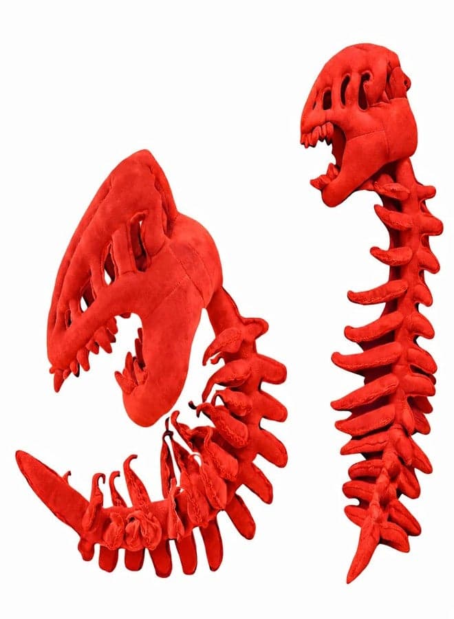 TechMax Solution Cozy Skelly, Silly Dino Plush, Spinosaurus Plush Dino Outfit, 3D Skeleton Design Wearable Dinosaur Costume for Kids & Adults