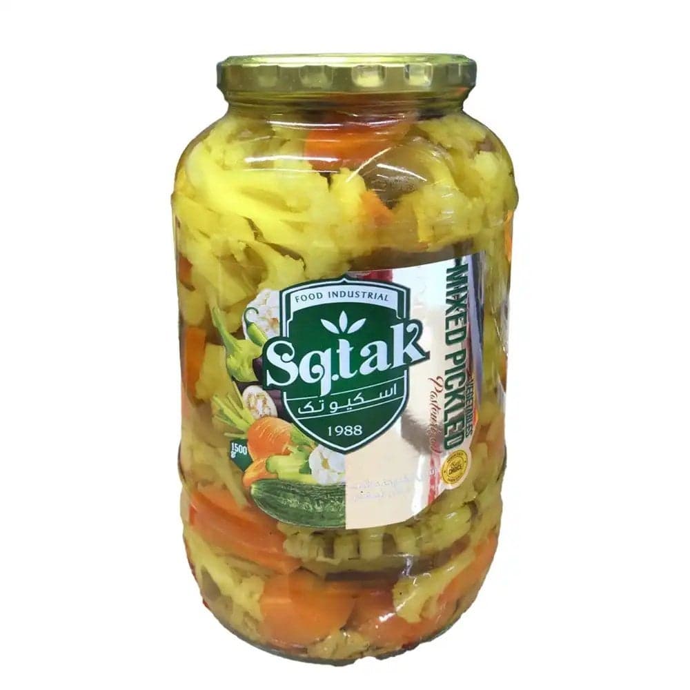 Sq Tak Mixed Vegetables Pasteurized Pickle With Pepper Salt And Water- 1500ml