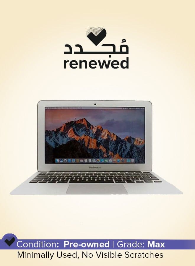 Renewed - MacBook Air A1465 (2015) Laptop With 11.6-Inch Display, Core i5 4GB RAM 120GB SSD English Silver