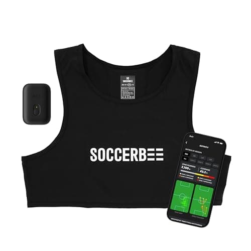 SOCCERBEE-BEE PRO 2 - Sports GPS Tracker & Vest for Outdoor Sports | 30days Trial Included & Subscription Requierd | Soccer Training Equipment | Fitness Tracker (Extra Large)
