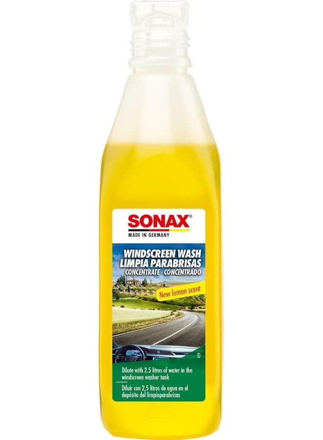 Sonax Citrus Windscreen Wash Concentrate (250ml) - Effective Windshield Cleaner for Clear Vision, Frost Protection, and Fresh Fragrance