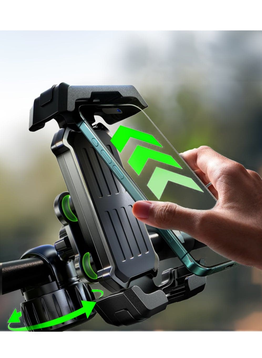 Phone Holder for Bike & Motorcycle, 360° – Shockproof, Fits iPhone 17 Pro Max & Samsung S25 Ultra
