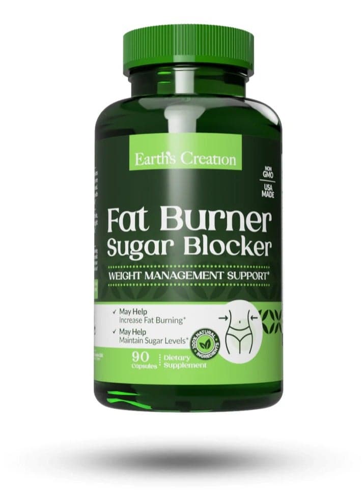 Fat Burner Sugar Blocker Supplement, Natural Weight Management & Slimming Support, Non-GMO, Made in USA, 90 Capsules