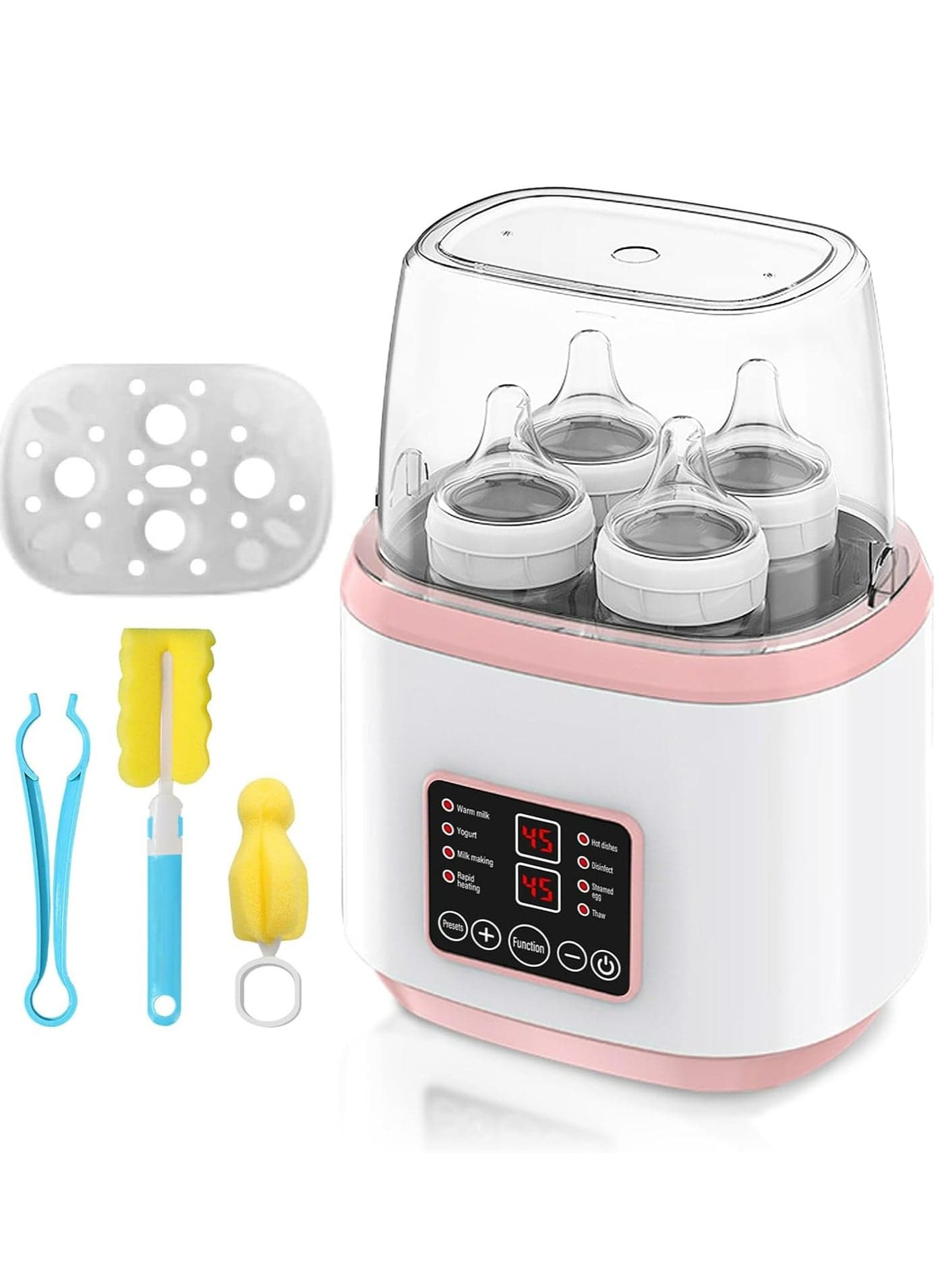 Baby Bottle Heater with LCD Touch Screen and Remote Control, 24-Hour Constant Temperature, Automatic Shutdown, Fast Heating of Milk, Steam Sterilization, Suitable for Heating and Thawing Baby Food