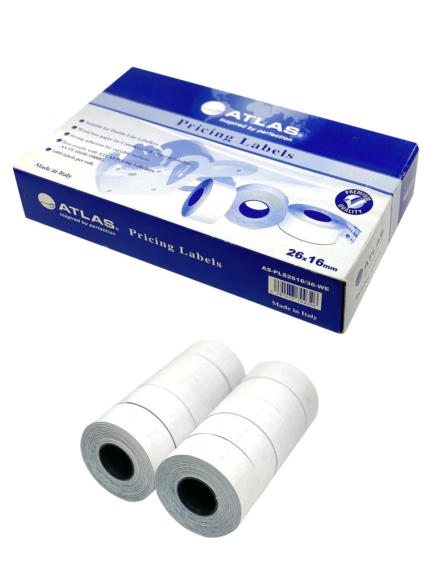 36-Piece Two Line Price and Date Roll White