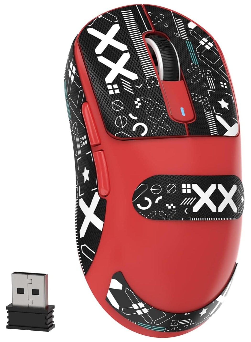 ATTACK SHARK X3 Wireless Gaming Mouse – Ultra-Light 49g Superlight Design – 26,000 DPI Optical Sensor – 2.4GHz Wireless, Bluetooth & Wired Connection – Programmable Buttons – RGB Lighting – Ergonomic Grip – Compatible with PC, Laptop, Mac (Red)