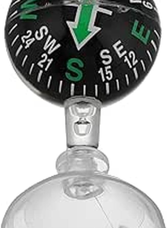 38mm Suction Cup Car Dashboard Compass Ball Black Portable Navigation Direction Guide