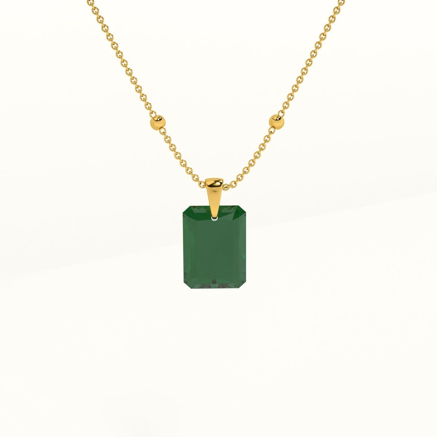 PALMONAS 18k Gold Tone Plated Dazzling Emerald Necklace
for Women