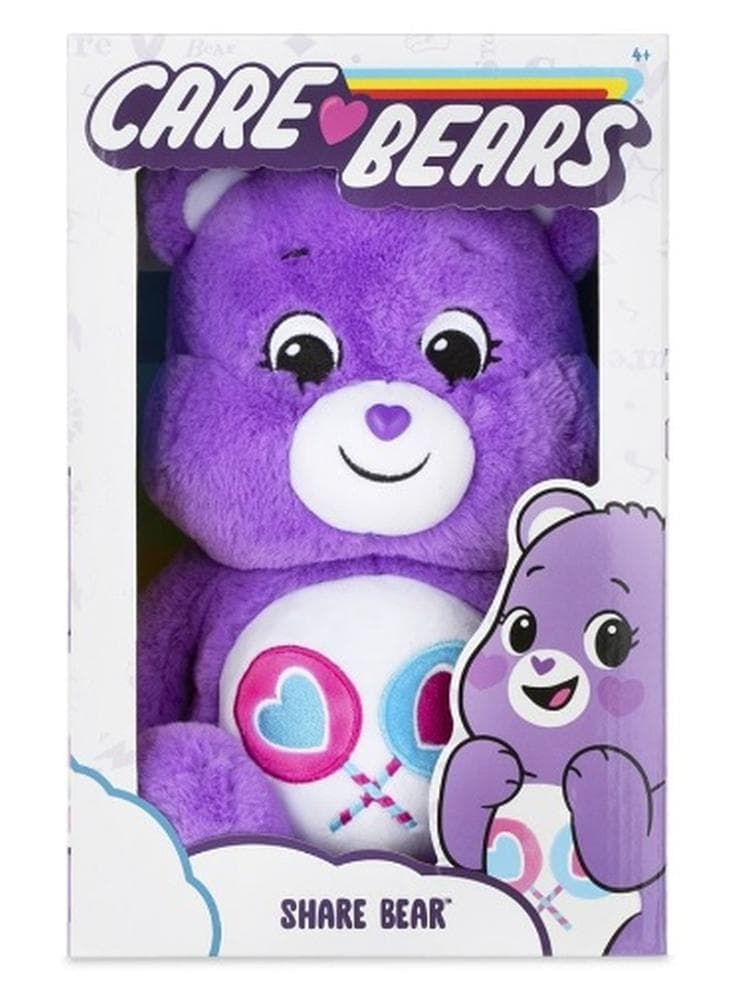 Care Bears Share Bear Plush Toy (35 cm, Purple)