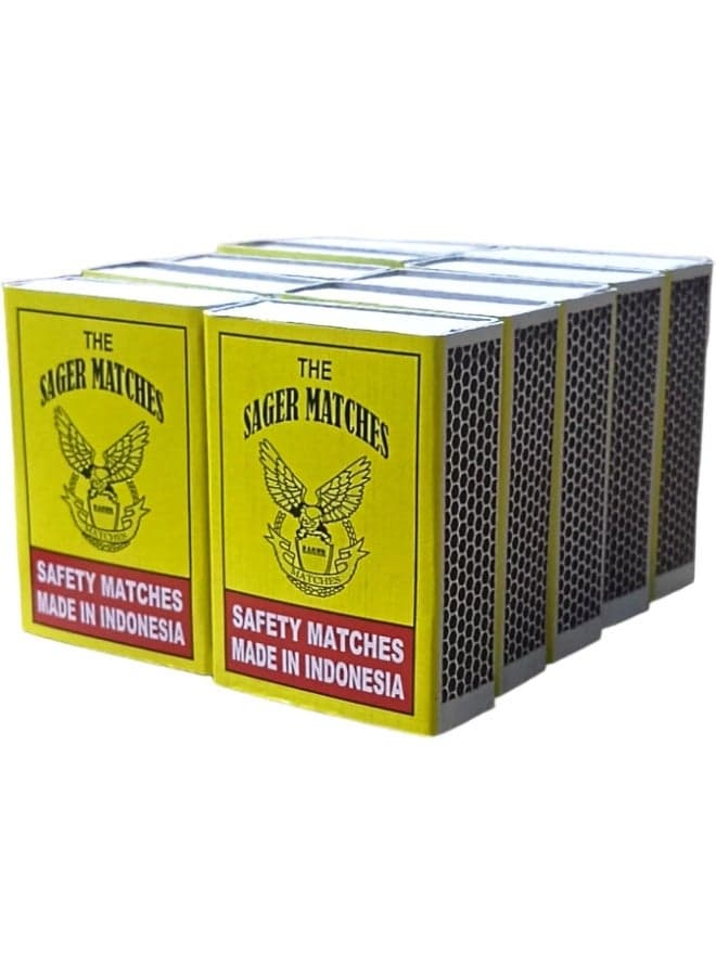 The Saqer Safety Match Box Small | Matches (Pack of 10 Pcs)
