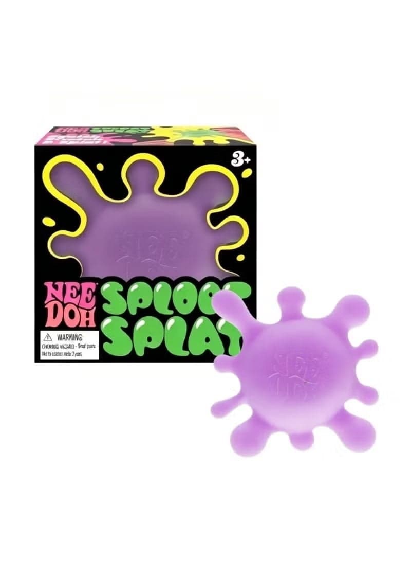 Schylling NeeDoh Sploot Splat Squishy Toy, Stress Relief Sensory Fidget Toy for Kids & Adults, Viral Squeeze Toy for Anxiety & ADHD, Soft Slow-Rising Splat Ball, 3+ Age,