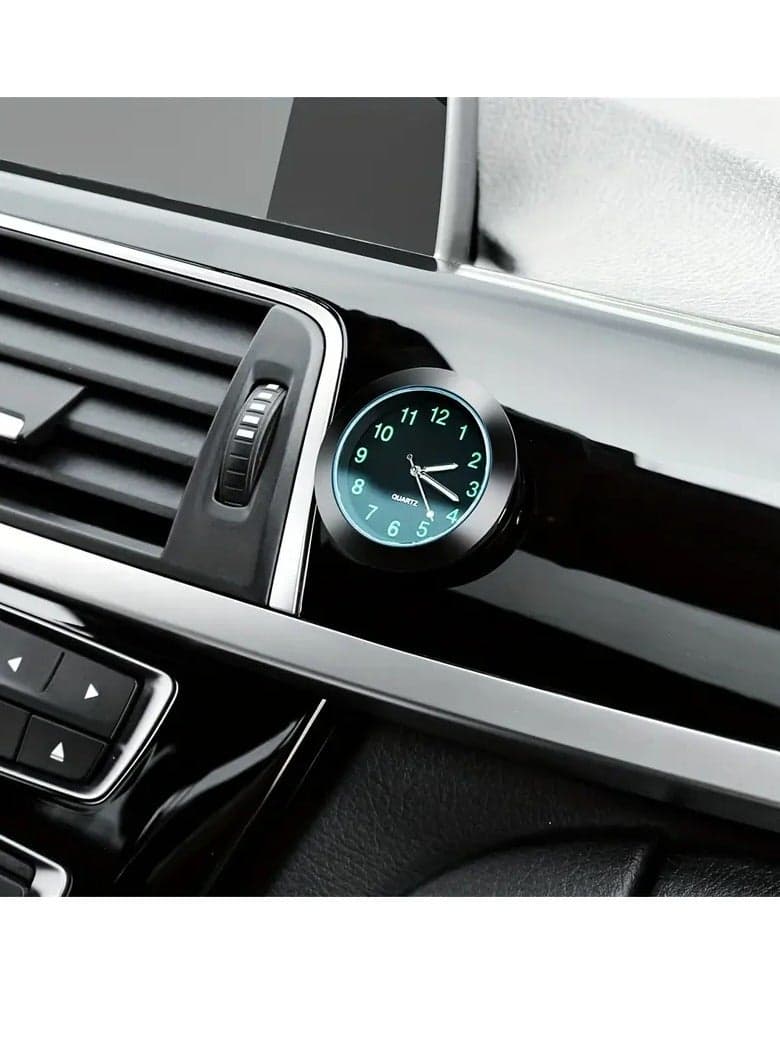 1pc car clock high-quality luminous decoration mini quartz clock noctilucent car dashboard clock for high-end car interior central control decoration, Easy to paste with double side Super Glue