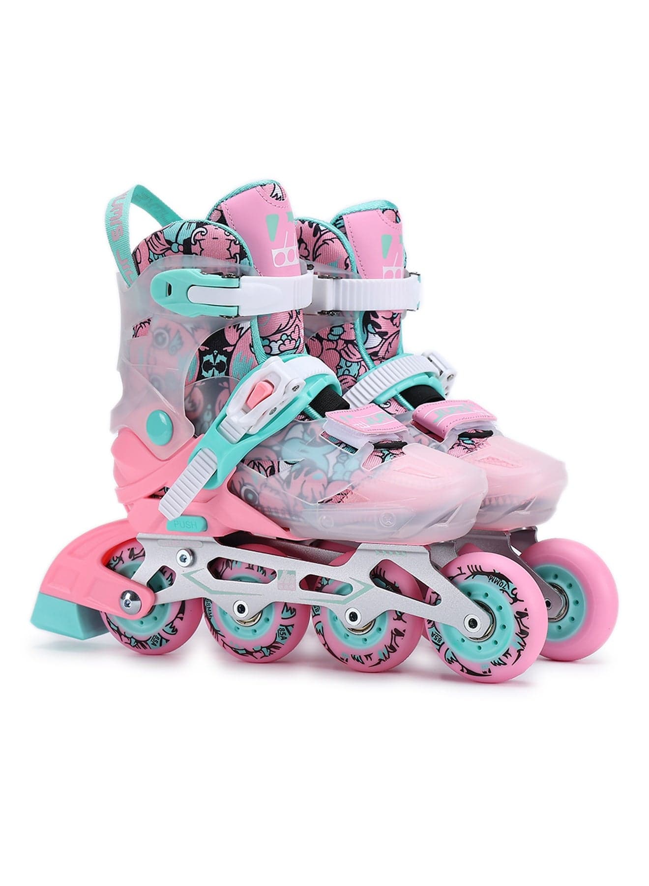 Adjustable Inline Skates Roller Skating Shoes for Girls Boys Teenagers and Beginners