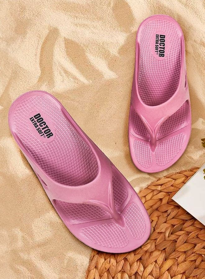 EVA Flip Flops for Women | Soft Cushion Lightweight Comfortable Daily Wear Anti Slip Comfort Beach Slippers | Doctor Extra Soft D-510