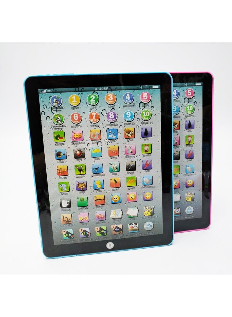 2Pcs Children's English tablet learning machine Portable early education story machine children's toys without batteryRussian