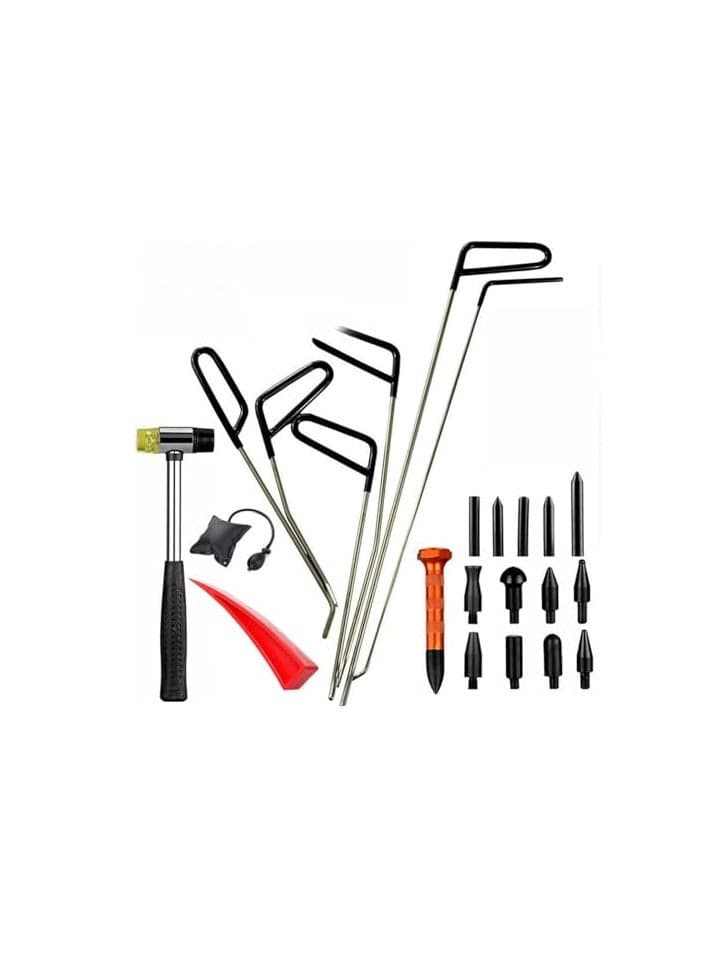 23PCS Car Dent Repair Rods, Hard Spring Steel Dent Rods, Dent Repair Tools, Professional Hail Dent Removal Tool for Minor Dents, Door Dings,Hail Damage