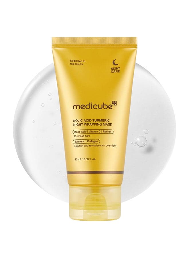 Turmeric Overnight Wrapping Peel Off Mask - Nourishes Dull, Uneven Skin With Hydrolyzed Collagen For Glowing Skin And Improved Elasticity. Korean Skincare, 2.53 Fl. Oz.