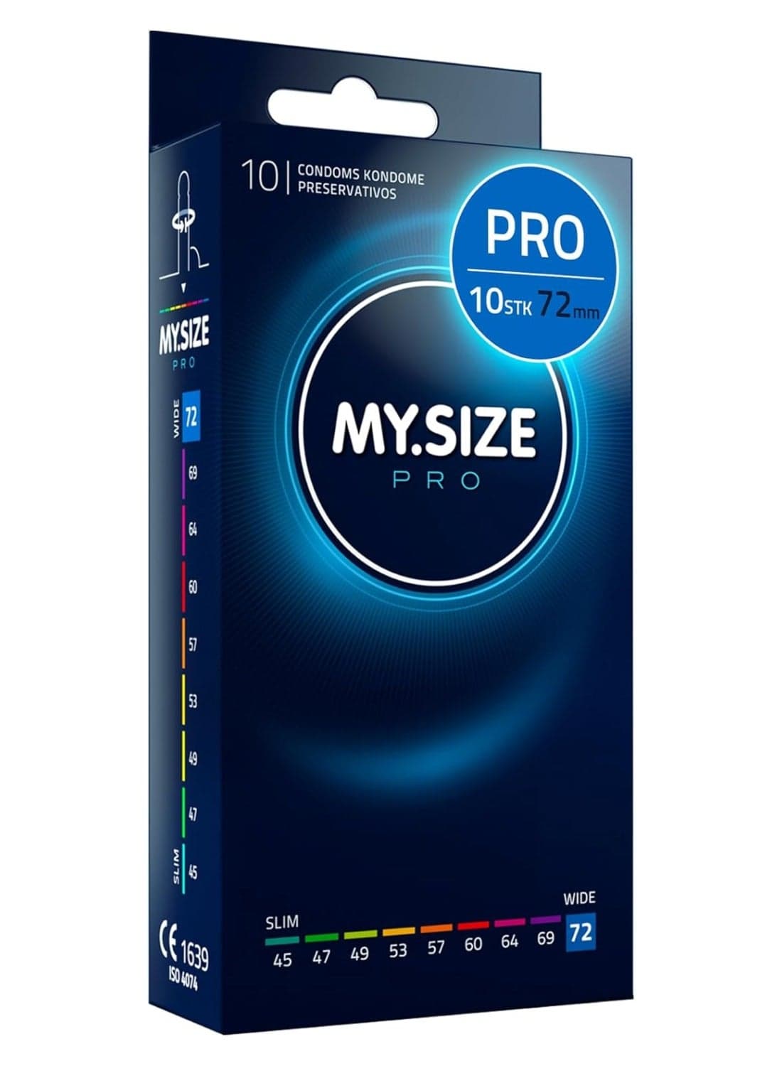 Ultra Thin Condoms 10 Pieces (72 Size) – Odorless, Long Lasting, Sustainable, Premium Quality for Maximum Comfort, Pleasure, and Sexual Health – Proper Fit Reduces Risks and Enhances Protection – Latex Men Condoms Available in Multiple Sizes (45 to 72)