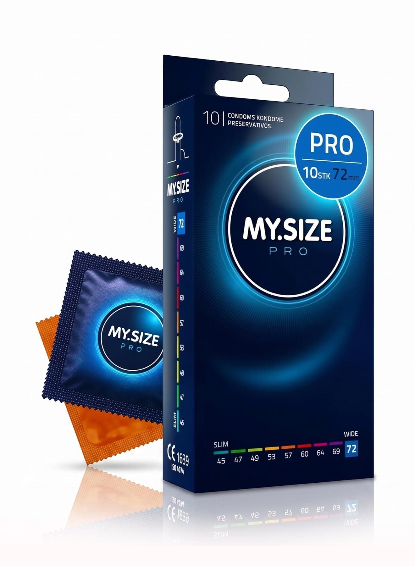 Ultra Thin Condoms 10 Pieces (72 Size) – Odorless, Long Lasting, Sustainable, Premium Quality for Maximum Comfort, Pleasure, and Sexual Health – Proper Fit Reduces Risks and Enhances Protection – Latex Men Condoms Available in Multiple Sizes (45 to 72)