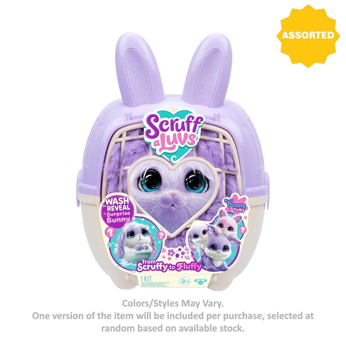 Scruff-a-Luvs Scruffy to Fluffy Bunny Scruffs Mystery Plush Pet Playset (29 cm, Assorted)