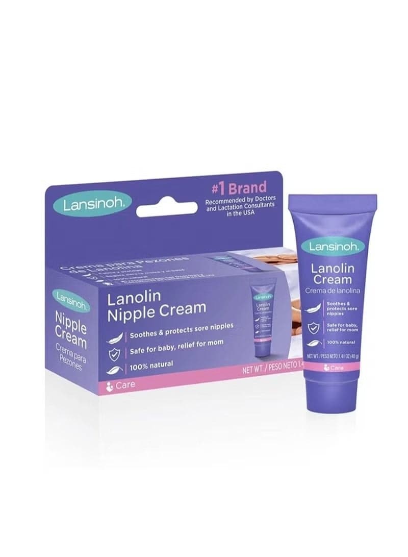 Lansinoh HPA Lanolin Nipple Cream 40ml For Cracked, Dry and Sore Nipples, Breast Feeding Moms, Natural and Safe For Baby, Tasteless & Odourless, Clinically Tested