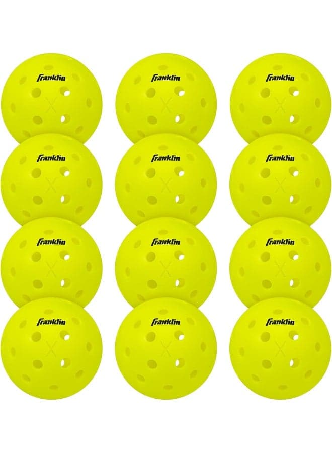 Franklin Sports X-40 Outdoor Pickleballs - 12 Pack