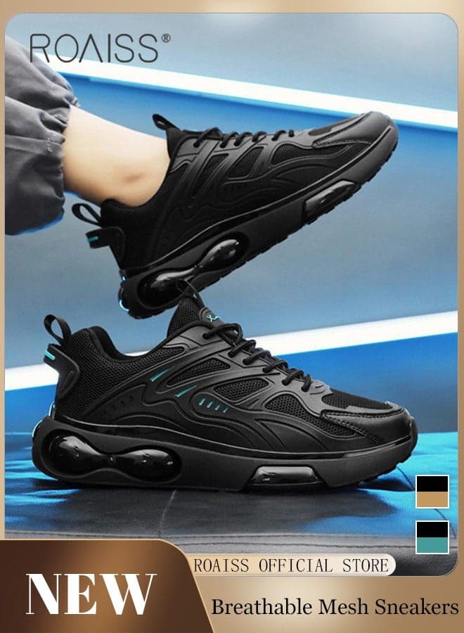 Men Stylish Chunky Sneakers, Lace up Non Slip Platform Shoes, Versatile Low Top Sneakers, Casual Comfy Sports Shoes for Men, Suitable for Daily Wear and Outdoor Activities