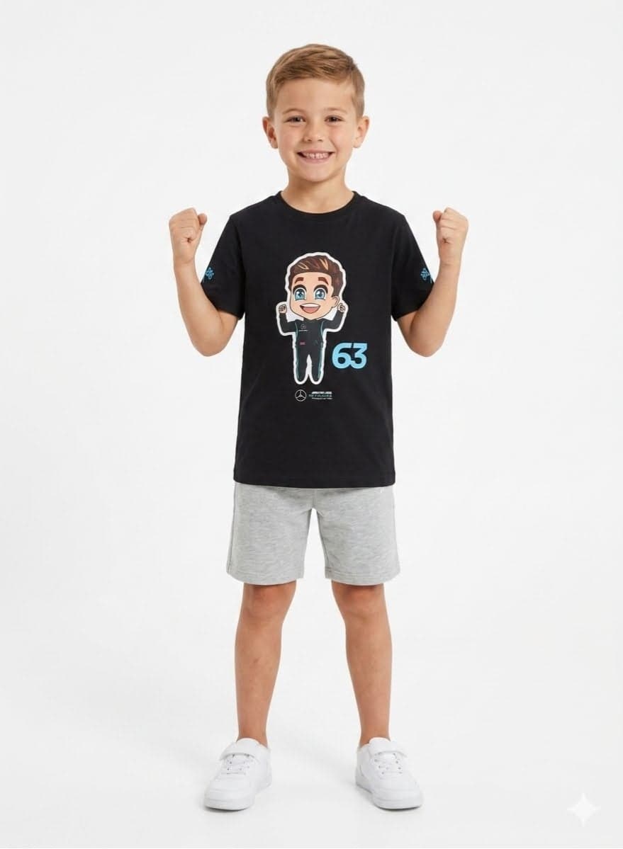 Mercedes-AMG Petronas Formula One Team Kids Caricature Graphic T-Shirt