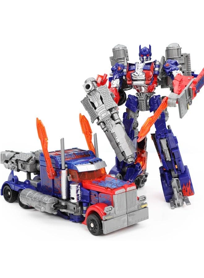 High-Quality Alloy Deformation Car Robot Action Figure Collectible Toy with 25+ Points of Articulation, Diecast Metal Parts & Light-Up Features - Convertible Between Sports Car & Robot in 12 Steps - for Kids Ages 8+