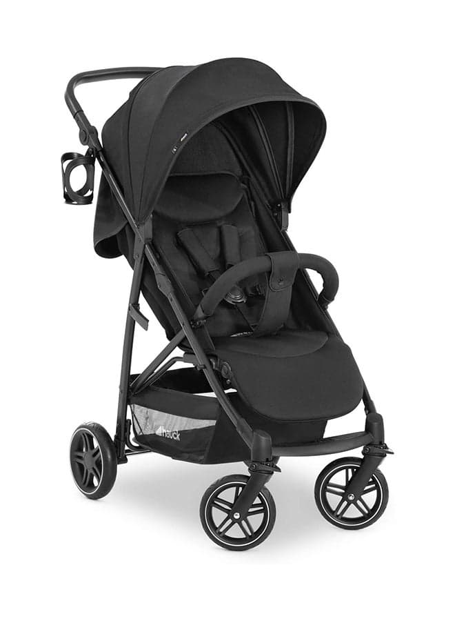 Rapid 4R Plus Stroller – Black – From Birth to 25 kg - 4 Years – Lightweight Foldable Pushchair with Suspension, Adjustable Backrest & Large Wheels