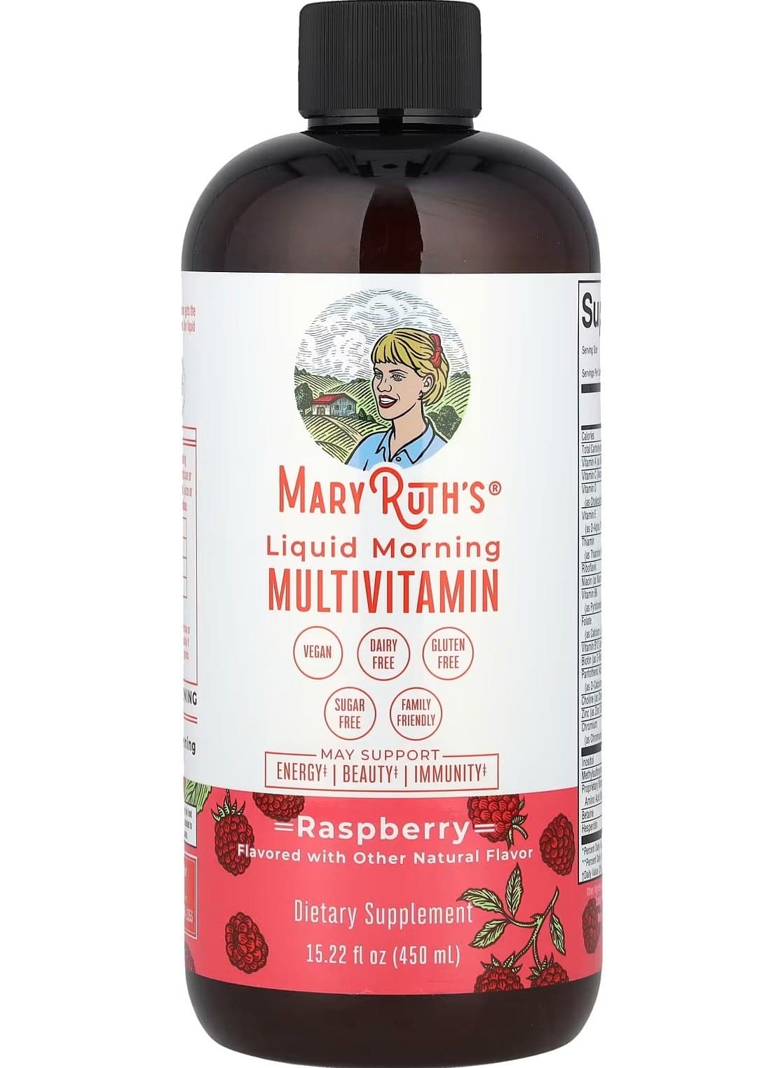 Liquid Morning Multivitamin, Raspberry, 15.22 fl oz