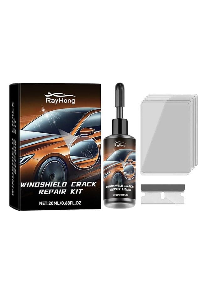 Windshield Repair Kit for Chips and Cracks, Car Windshield Crack Repair Kit, Glass Repair Liquid for Cracks, Rock Chip Repair Kit Windshield, Windshield Chip Repair Kit
