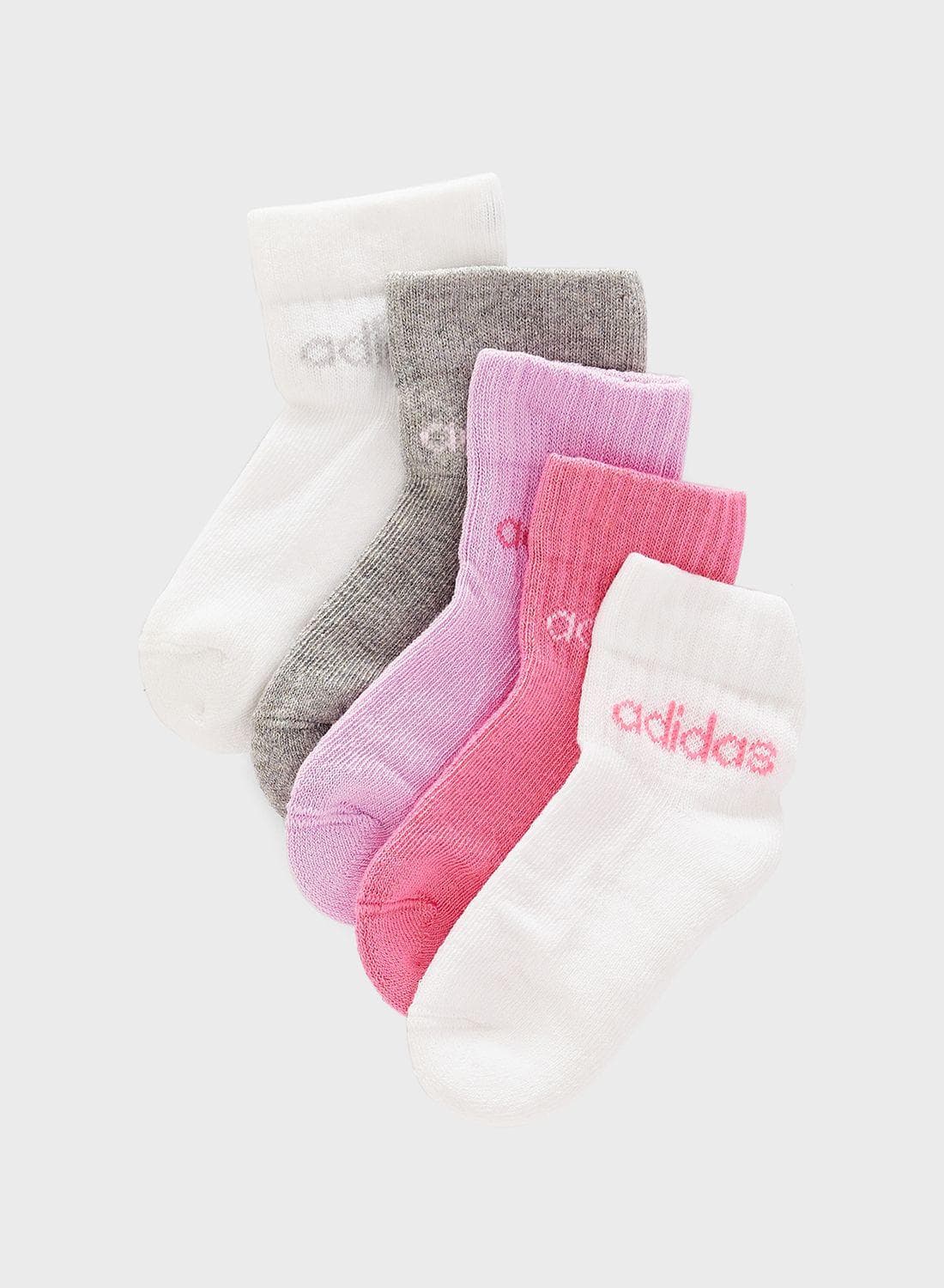 Kids 5 Pack Linear Ankel Socks