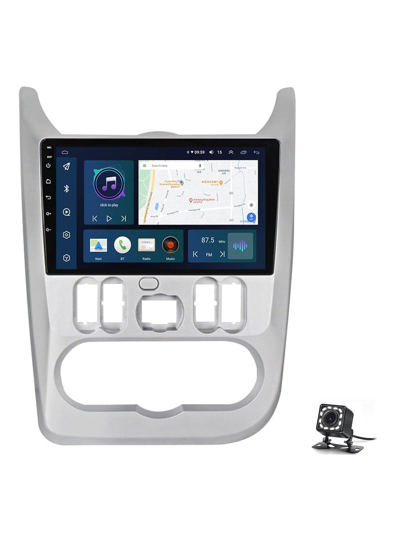 Android Car Stereo for Renault Duster Logan 1 Sandero lada 2009-2015 Dacia Duster 1GB RAM 32GB ROM 9 Inch Support MirrorLink WiFi BT, 2.5D IPS Touch Screen with Backup Camera Included
