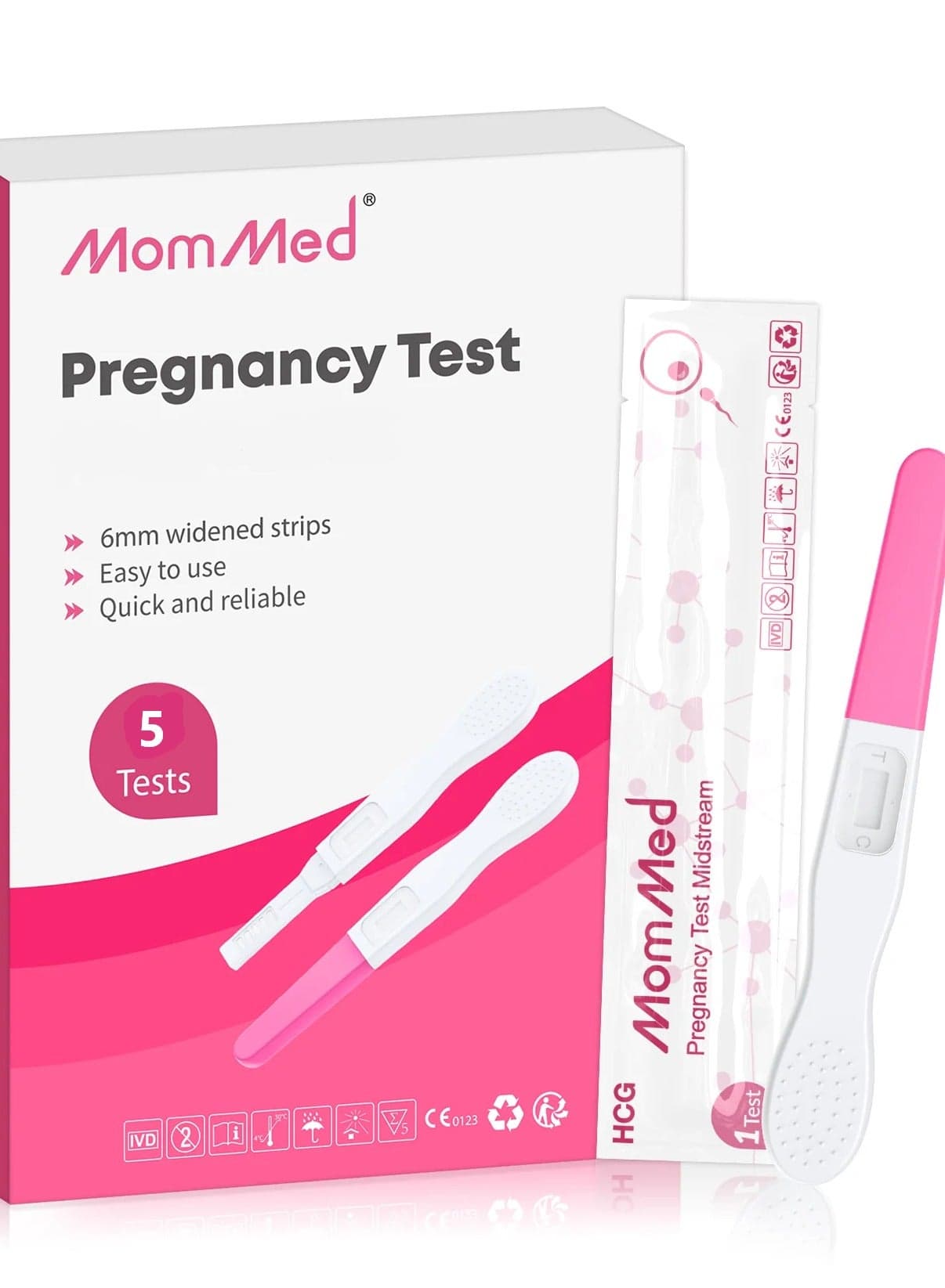 Pregnancy Test, 5 HCG Home Pregnancy Midstream Test, Accurately Detect Early Pregnancy, High Sensitivity Result for Women Home Testing
